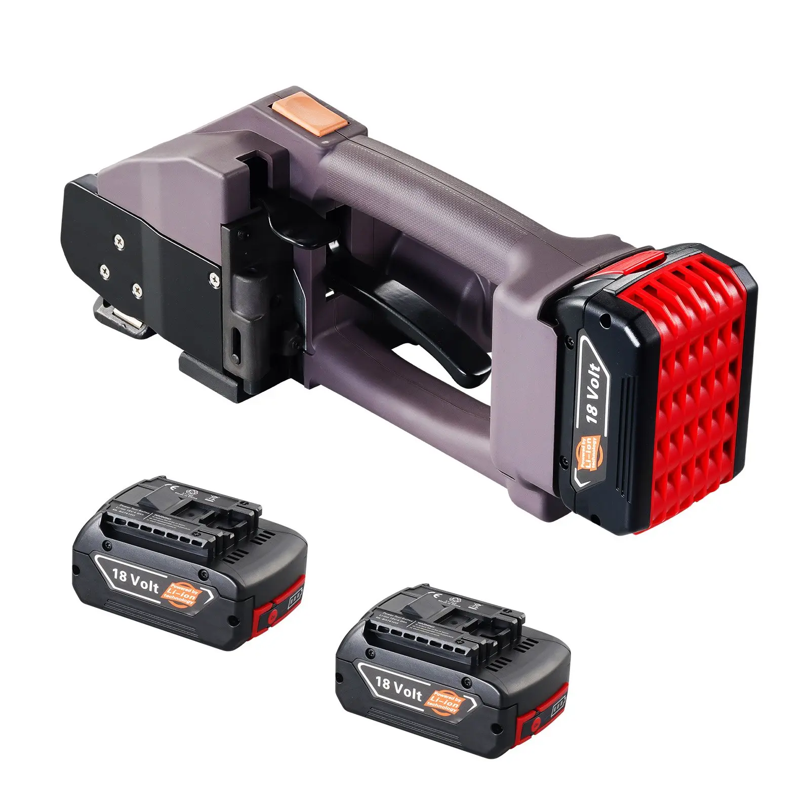 VEVOR Electric Strapping Machine, for 0.39"-0.75" PP PET Straps, Portable Electric Banding Tool with Digital Display, 2 x 4000mAh Battery Powered Automatic Strapping Tool for Packaging Box Pallet