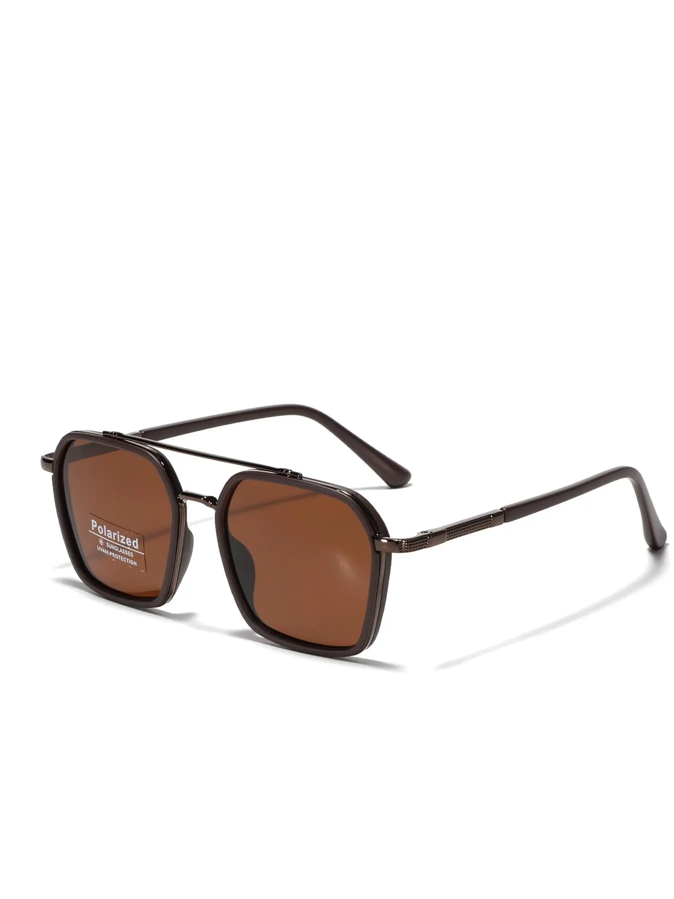 Vintage Geometric Frame Polarized Shades Glasses, High Quality Square Frame Sunglasses, Trendy Casual Glasses for Travel Use, Fashion Accessories for Outdoor Activities, Trendy Styling Sunglasses, Trendy Frames Sunglasses, Casual Stylish Glasses