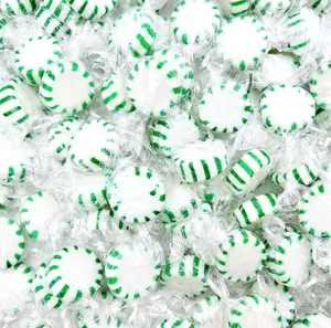 Starlight Spearmint Mints | 1 Pound Bag - Approx. 85 Count | Old Fashioned Hard Candy | Hard Candy Individually Wrapped for Office Bowls & Holiday Buffets