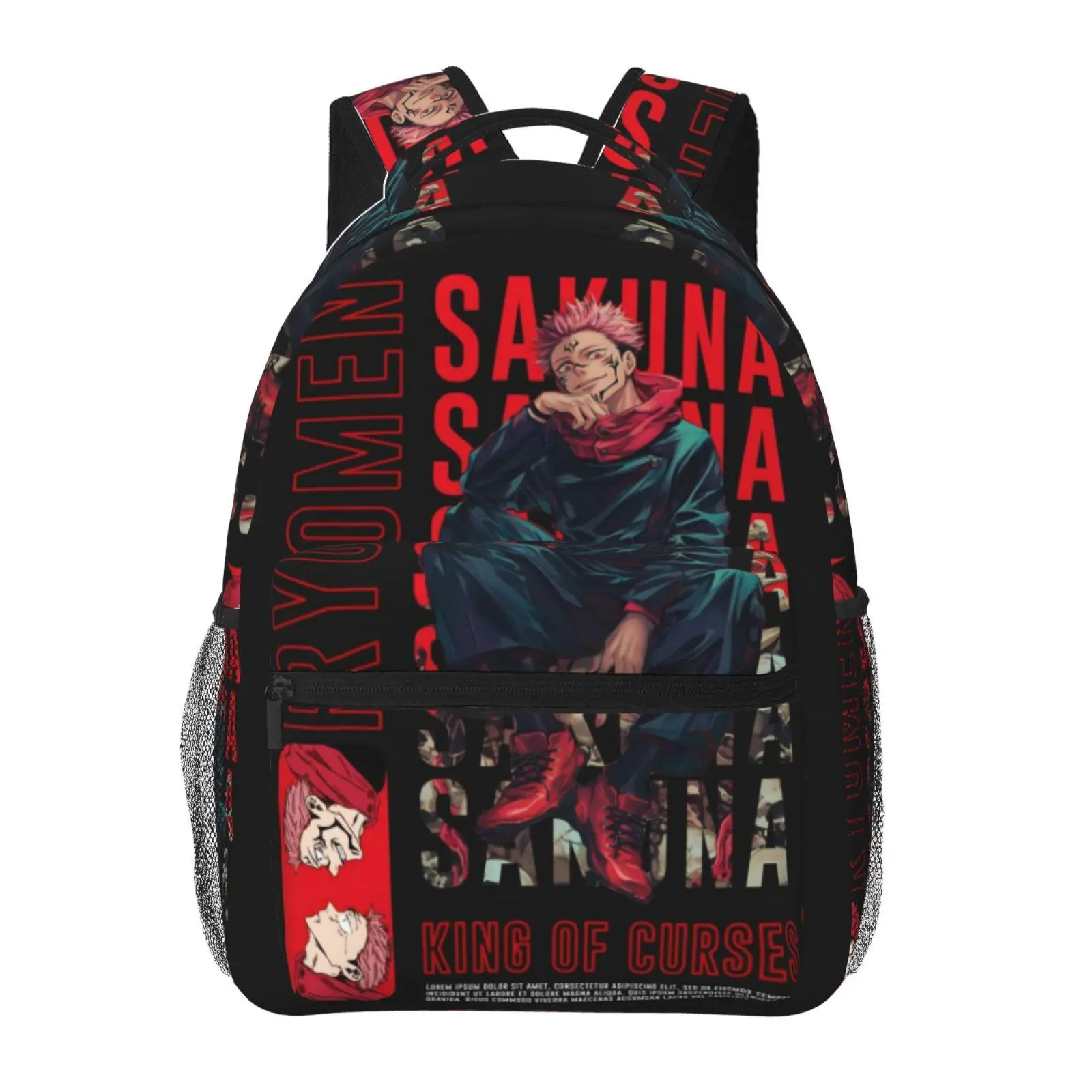 Stylish Jujutsu Kaisen backpacks for school—large-capacity laptop daypacks with exquisite prints, durable casual bookbags for campus daily commutes, a great gift for teens and students.
