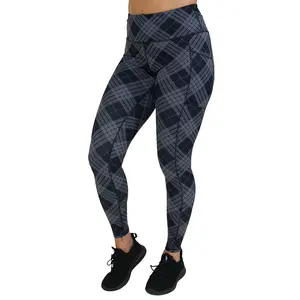 CVG Monochrome Plaid Leggings Fit Womenswear Pockets Polyester