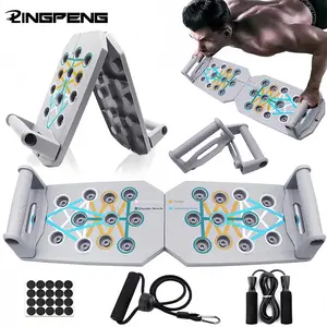 Portable Multifunctional Push-Up Board Set, Push Up Bar, Push Up Stand, Foldable Fitness Equipment for Chest Abdomen Arms Back Training, Home Gym Strength Training Device