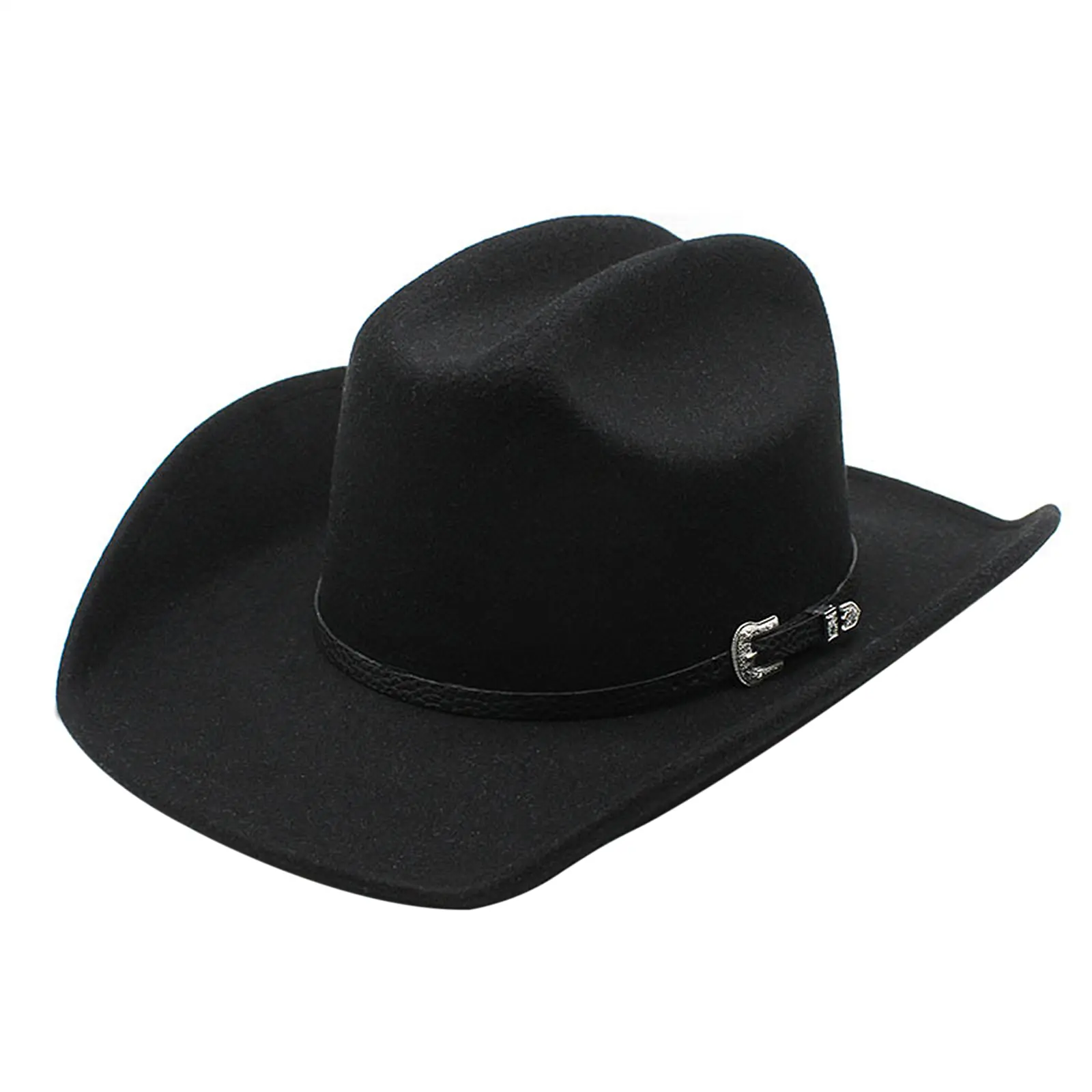 OIDEA Western Wide-Brim Fedora Hat - Felted Cotton Blend, Belt Buckle, Adjustable Men's & Women's Western Accessory for Outdoor & Parties, Men's Accessories, Accessories For Women