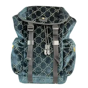 Pre-owned GUCCI velvet Backpacks GG Logo Casual Backpack