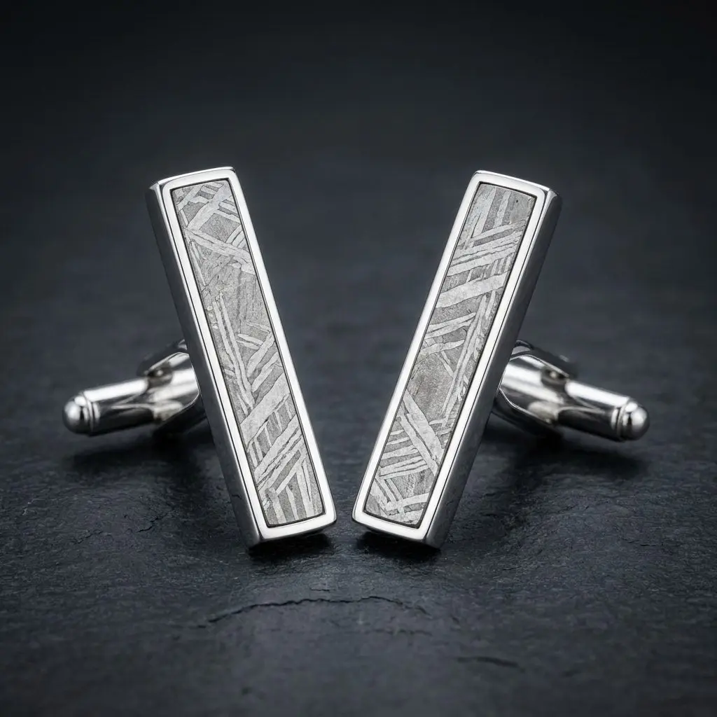 Nebula Bar - Muonionalusta Meteorite - Cufflinks