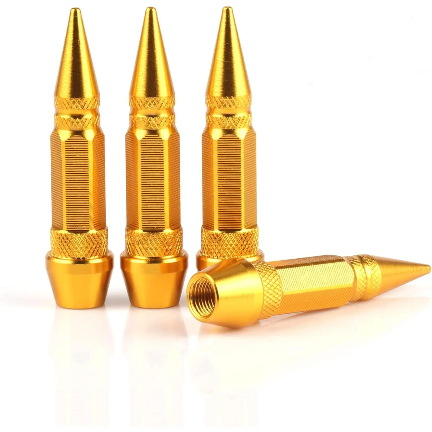 Spiked Valve Caps,Aluminum Alloy Dustproof and Waterproof Tire Valve Stem Caps, Suitable for Cars, Trucks and Motorcycles