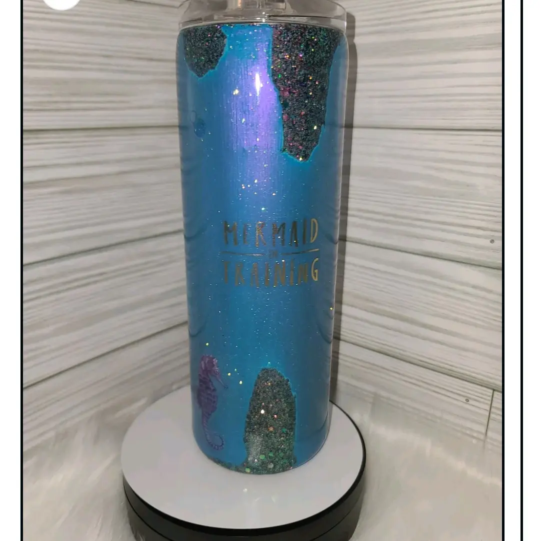 20oz Straight Shifting Color Mermaid Geod Tumbler