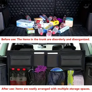 Car trunk hanging storage bag, hanging car trunk storage bag with 8 large storage bags, car trunk storage bag, Car Interior Accessory