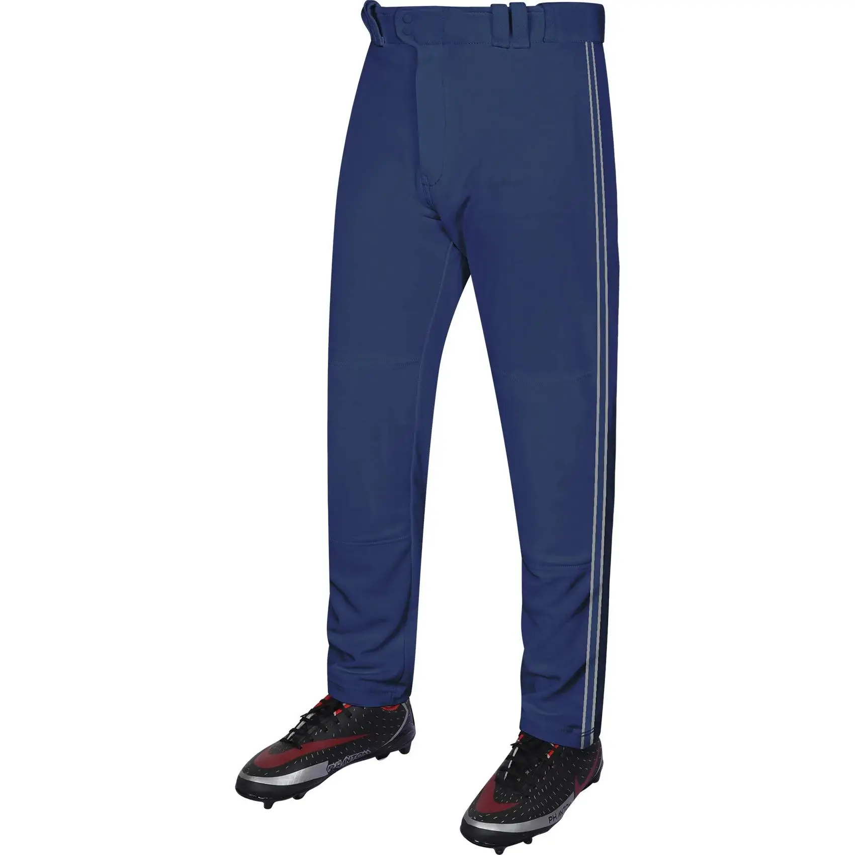 Proline Adult Full Length Baseball Pants with Stripes (Navy)