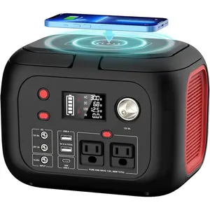 Portable Power Station 300W, 228Wh Solar Generator with 110V Pure Sine Wave AC Outlet, Backup  Generator for CPAP Outdoor RV Camping   Use