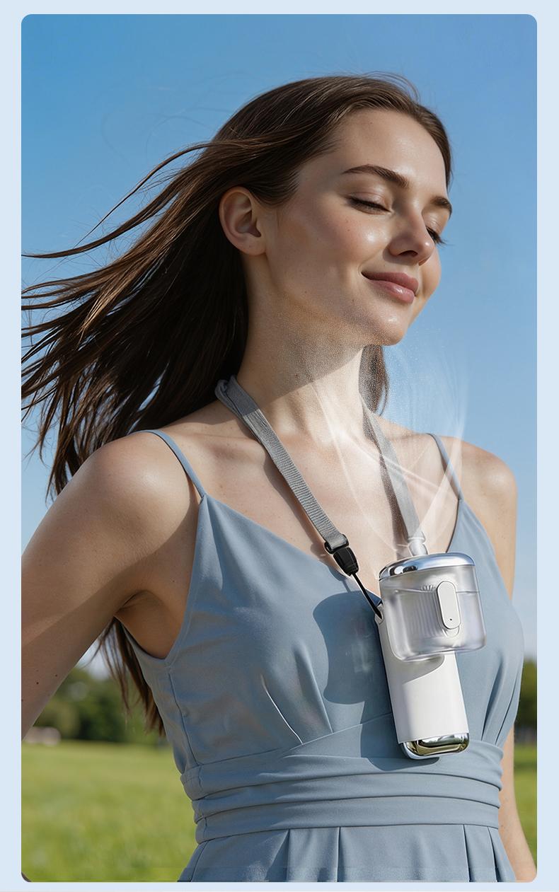 Handheld Mist Fan, Portable Rechargeable Cooling Fan with Water Spray, Personal Mini Fan for Face, Travel Beach Camping Outdoor Office Summer Fan