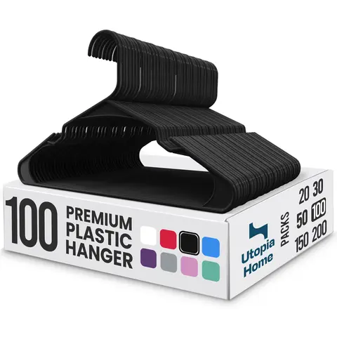 Utopia Home Practical Heavy-Duty Plastic Shoulder Hooks Hangers & Pegs - Hanging House Organizers for Closet Storage, Home Storage Hooks for Compact Organization