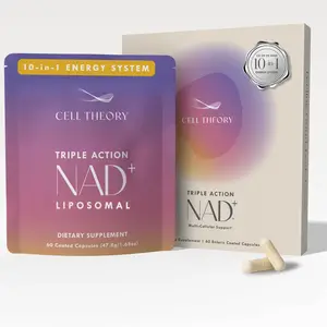 Cell Theory NAD+ Supplement | For Cellular Energy, Mitochondrial Support, and Longevity | Capsule Blend with NAD+, NADH, Quercetin, Pterostilbene & Alpha-Lipoic Acid | 60 Capsules (30 Day Supply)