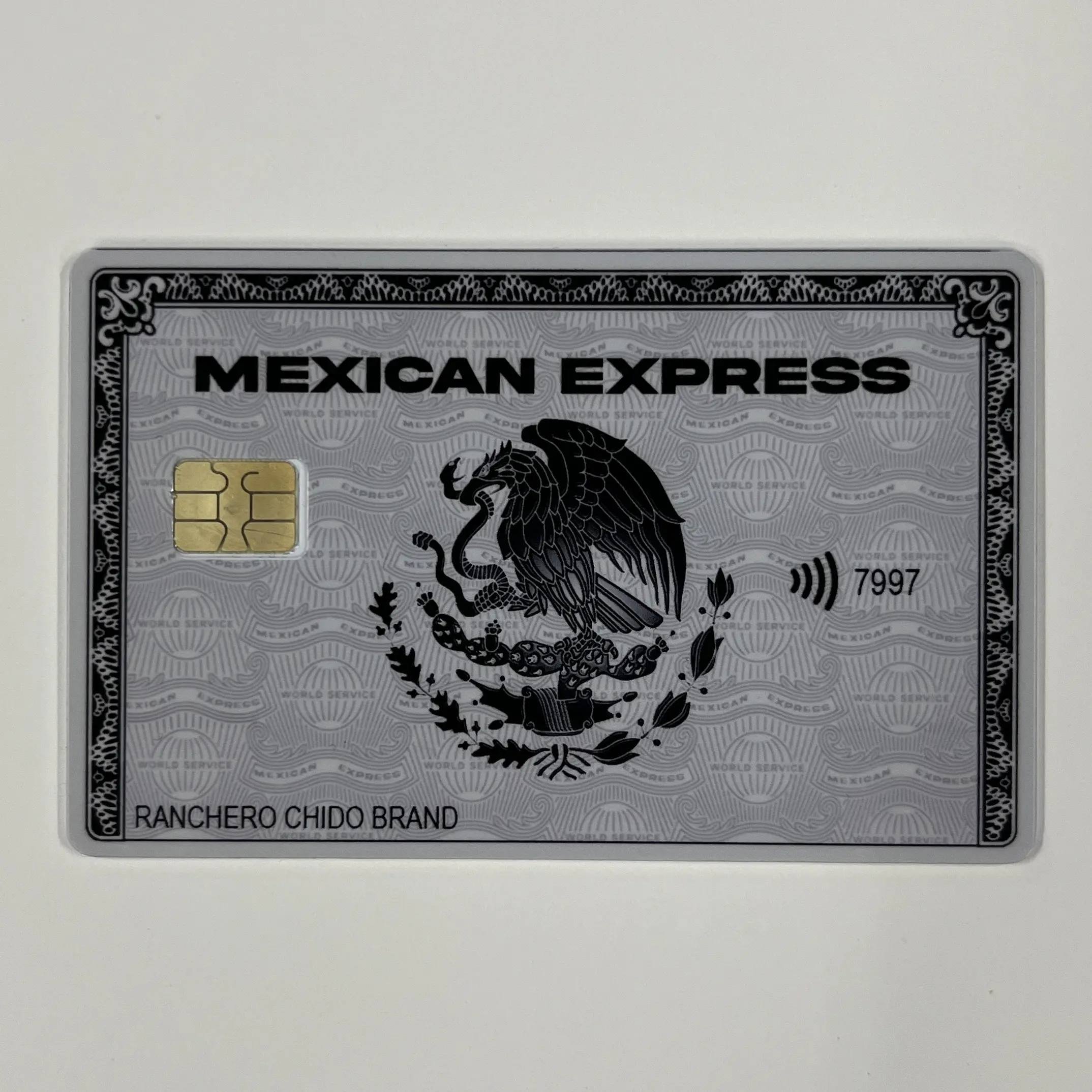 Platinum Mexican Express Debit Card Sticker