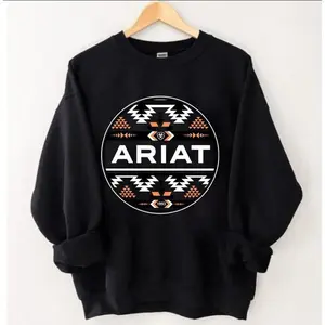 [Sale up to 30%] + [FREE SHIP] Ariat Sweatshirt, Western Stylish Brand, Premium Cotton Material, Clear Print, Youthful Style, For Women Vintage Tees