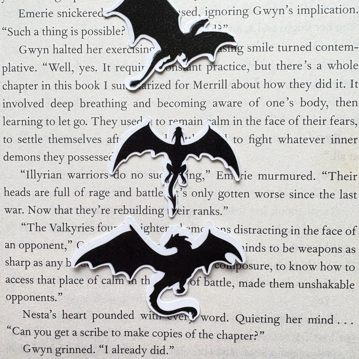 Dragon Mini 3-Pack Glossy Bookish Theme Decorative Stickers - Self-Adhesive Aesthetic Art Decals, Waterproof for Daily Use, Embellishment for Kindles, Laptops, Fantasy Lovers DIY Scrapbooking Accessory Gifts