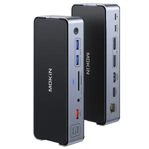 MOKIN 15 in 1 8K USB C Docking Station with 1 HDMI, 2 DisplayPort, 6 USB Ports, 100W Power Delivery for Dell, HP, MacBook, Lenovo