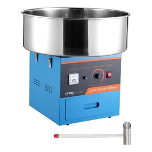 summervibes 1000W Power Electric Cotton Candy Machine, Commercial Candy Floss Maker with Stainless Steel Bowl, Sugar Scoop and Drawer, Ideal for Home Kids' Birthday Parties, Family Gatherings, Blue