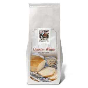 New Hope Mills Country White Bread Mix - 16oz - Yeast included. Easy Baking, bread maker machine friendly. NON-GMO