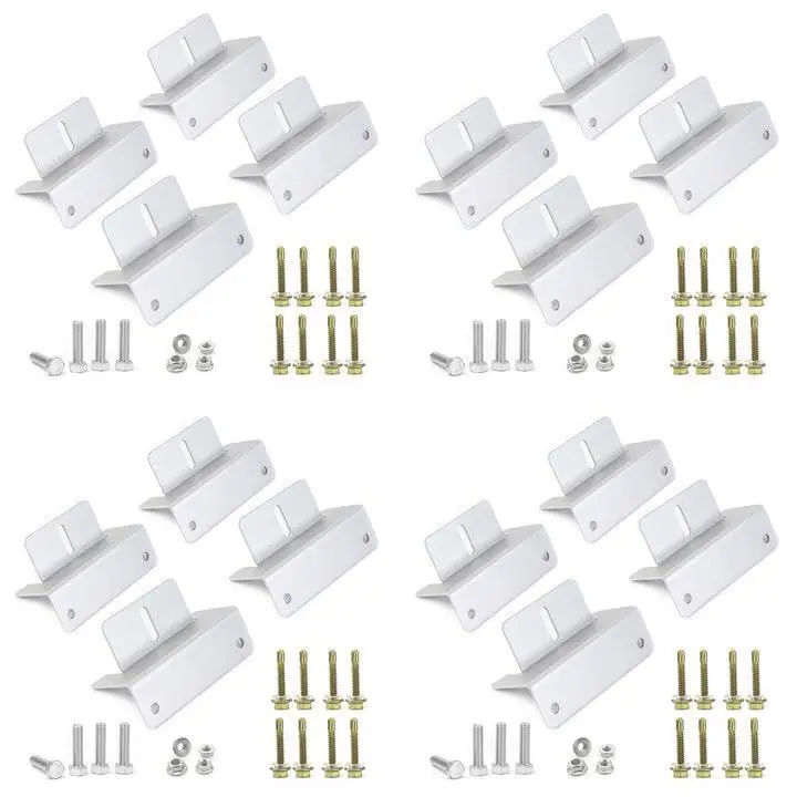 ECO-WORTHY 16 Units Solar Panel Mounting Brackets,Z Bracket Sets Lightweight Aluminum Corrosion-Free for RV, Trailer, Boat, Yachs, Wall and Other Off Gird Roof,4 Set of 4 Units