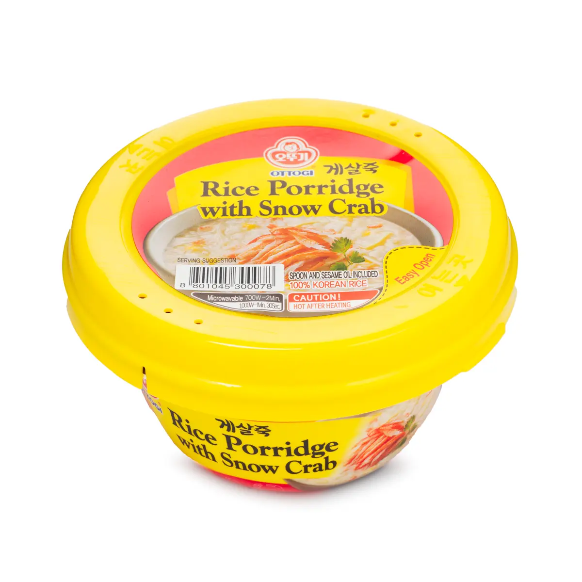 Ottogi Easy-Prep Instant Snow Crab Rice Porridge, 10.05 oz Ambient Pantry Food