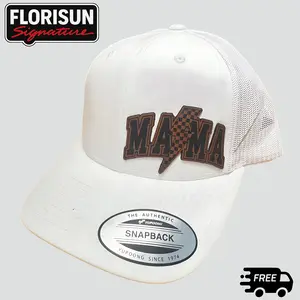 Mama // Mama Tried Hell Mama Raised //  Engraved Leather Funny Hat - Florisun Signature Snapback w/ FREE Patch! (Ends 5/11) - Bold Southern Style - Perfect Mother's Day Gift for Country Moms