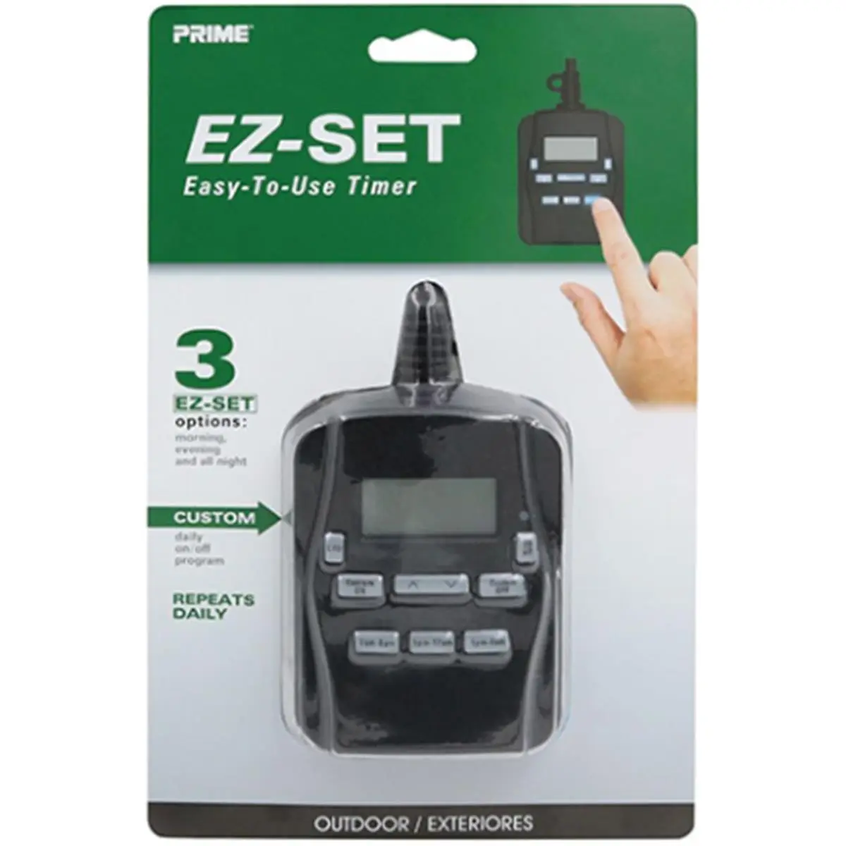 212 MAIN Outdoor Digital Timer, Black - Digital Display, Illuminated Keys, Programmable, Timer Control (Household Appliance Accessory)