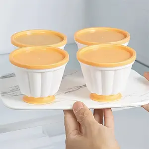 4pcs/set Pudding Molds, Mousse Cake Molds, Durable Baking Tools and Kitchen Gadgets, Reusable Mold, Perfect for Making Jelly, Panna Cotta, Custard and Chocolate Desserts Eid Al-Adha Mubarak