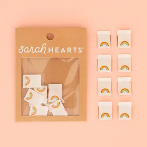 Mini Rainbow Woven Labels for Sewing - Sarah Hearts Labels #112