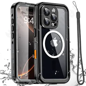 IP68 Waterproof Magnetic Case For iPhone 16e 16 15 14 Pro Max Pro 13 Pro Max Protector Full Body Protective Dustproof Phone Case