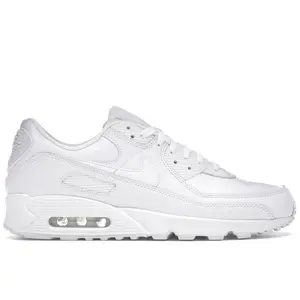 Nike Men's Air Max 90 Leather Triple White Running Shoes, from StockX