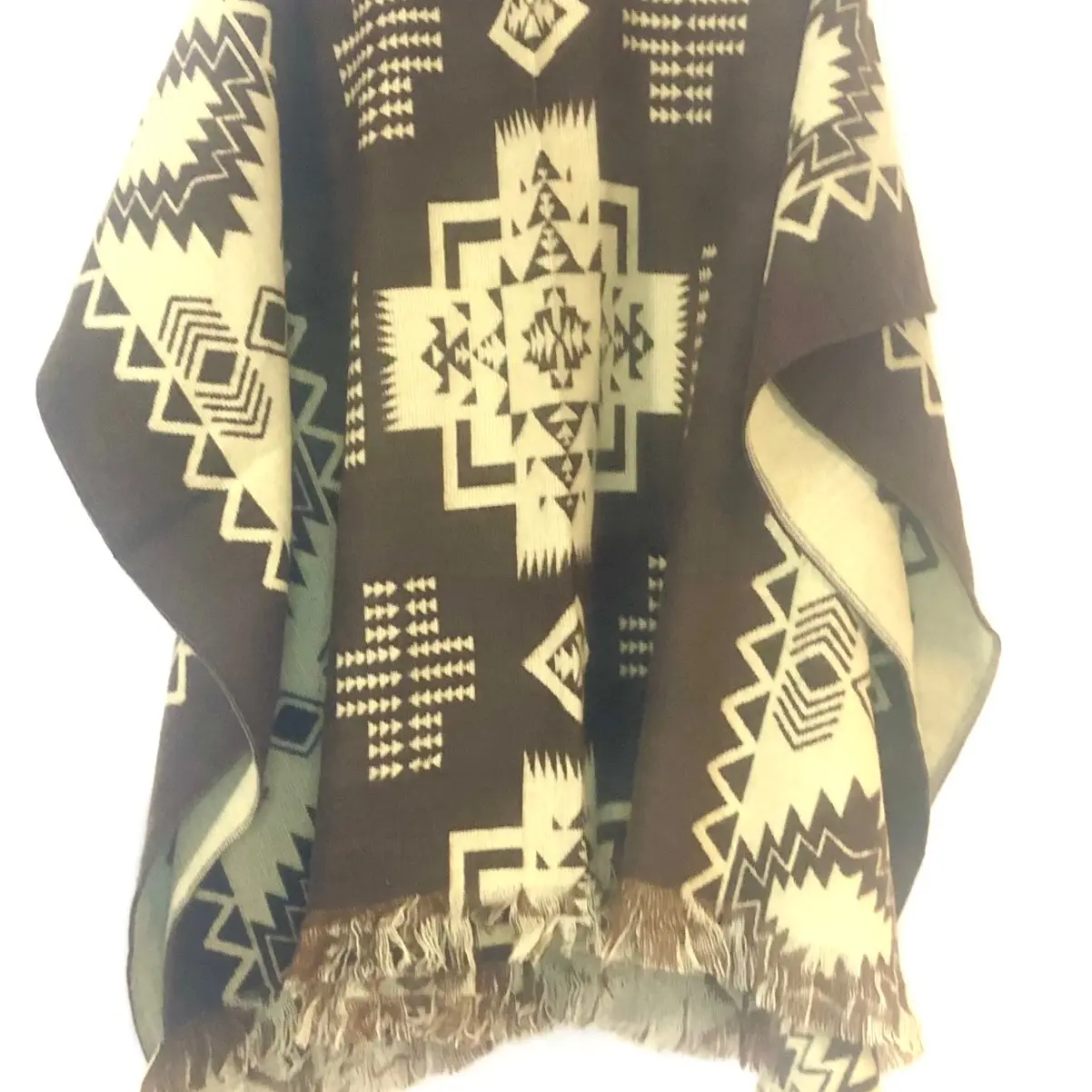 Native American Print Poncho