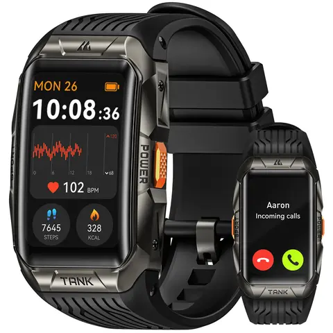 [Limited Stock!] KOSPET X2 Smartwatch,Auto Fitness Tracker,Bluetooth Calling,44-Day Battery Life,50M Waterproof,AMOLED Display,Full-Metal, Android and iOS Watches Black,Wearable,Watches Men,Heart Rate Monitor,tech accessories,Blood Pressure Monitor,sohoch