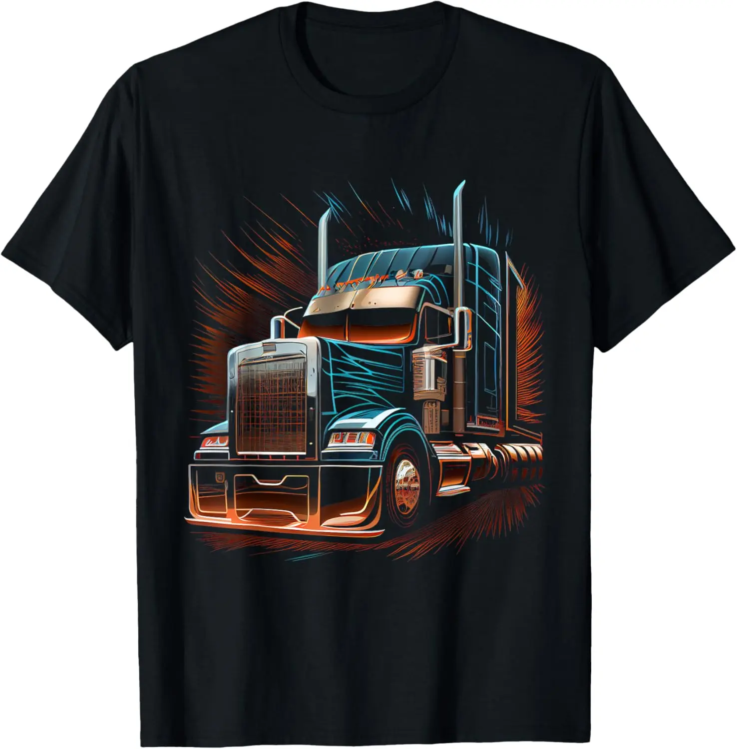 Cotton(pure) Truck Driver 18 Wheeler Trucker T-Shirt