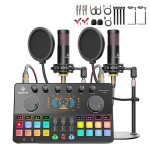 Squarock M100 Gen-3 Podcast Equipment Bundle for 1, for 2, for 4 Desktop Kit