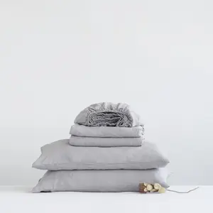 Light Grey Linen Sheet Set