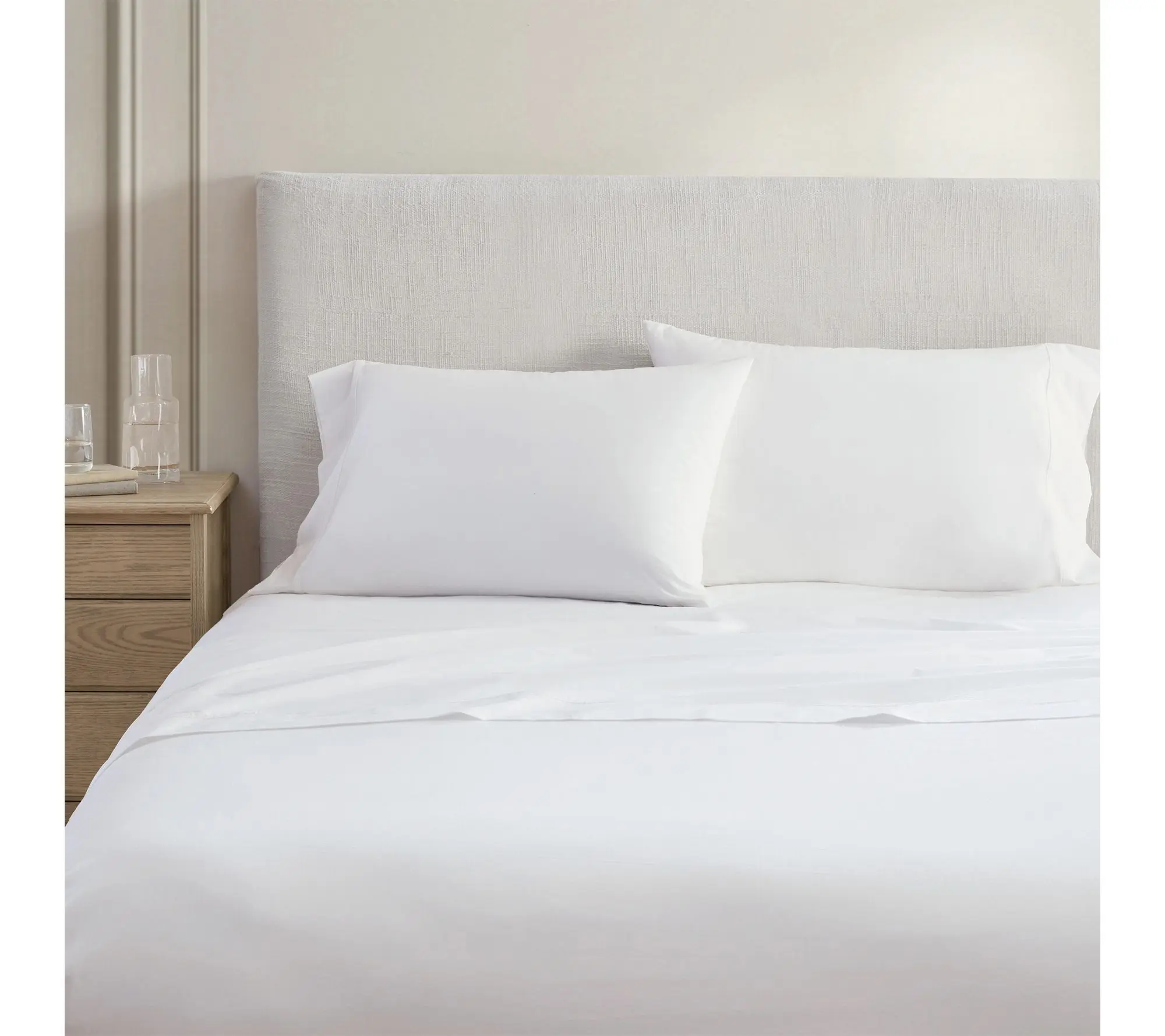 Martha Stewart Skylands White Cotton King Sheet Set