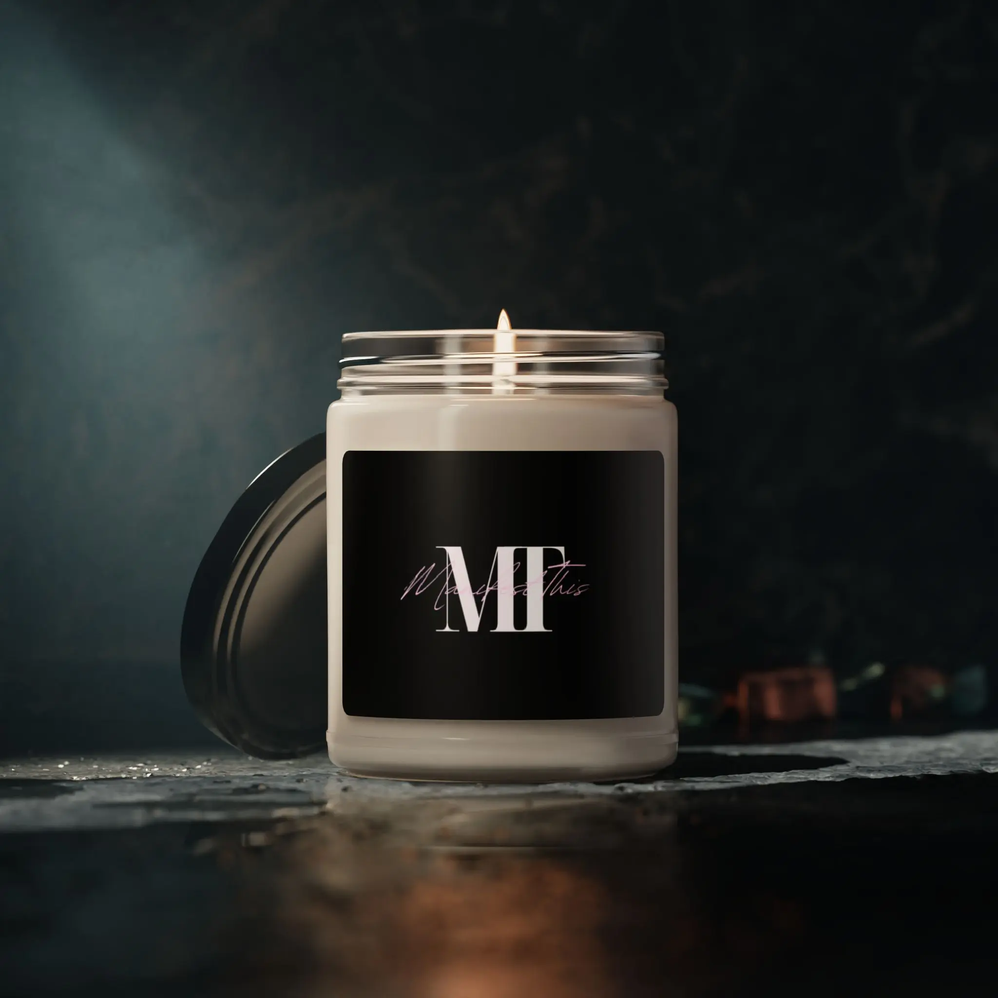 Manifest This Studio Scented Soy Candle, 9oz Modern Elegant Classy Branded