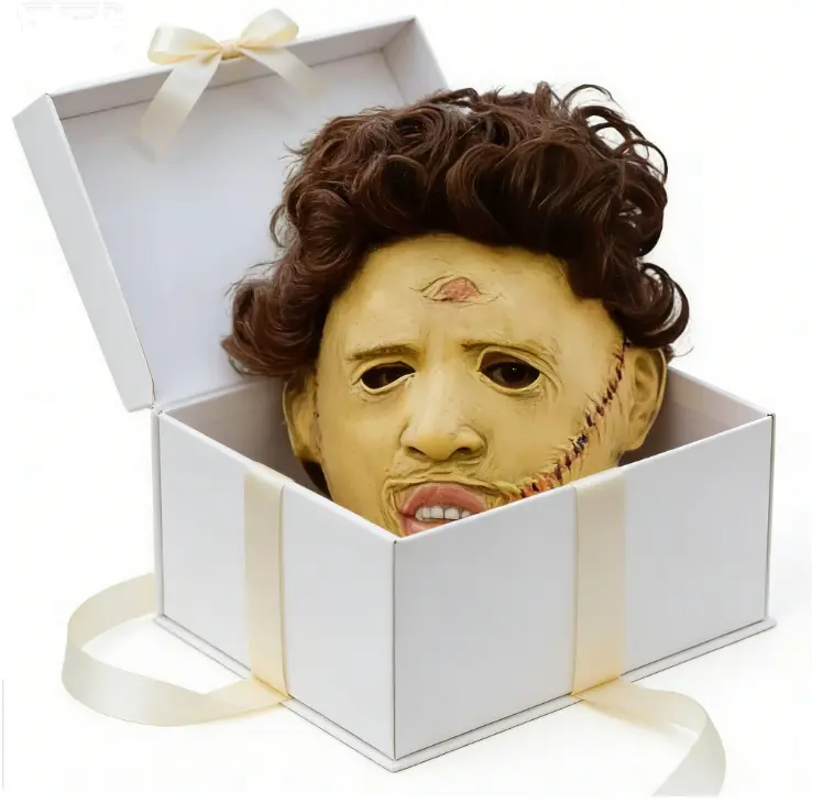 Lofytain 1974 Leatherface Full Head Natural Latex Mask - Texas Chainsaw Massacre Horror Accessory, Hyperrealism, Lightweight, Breathable, 1-Size Unisex Adult Halloween Mask Collectible Prop