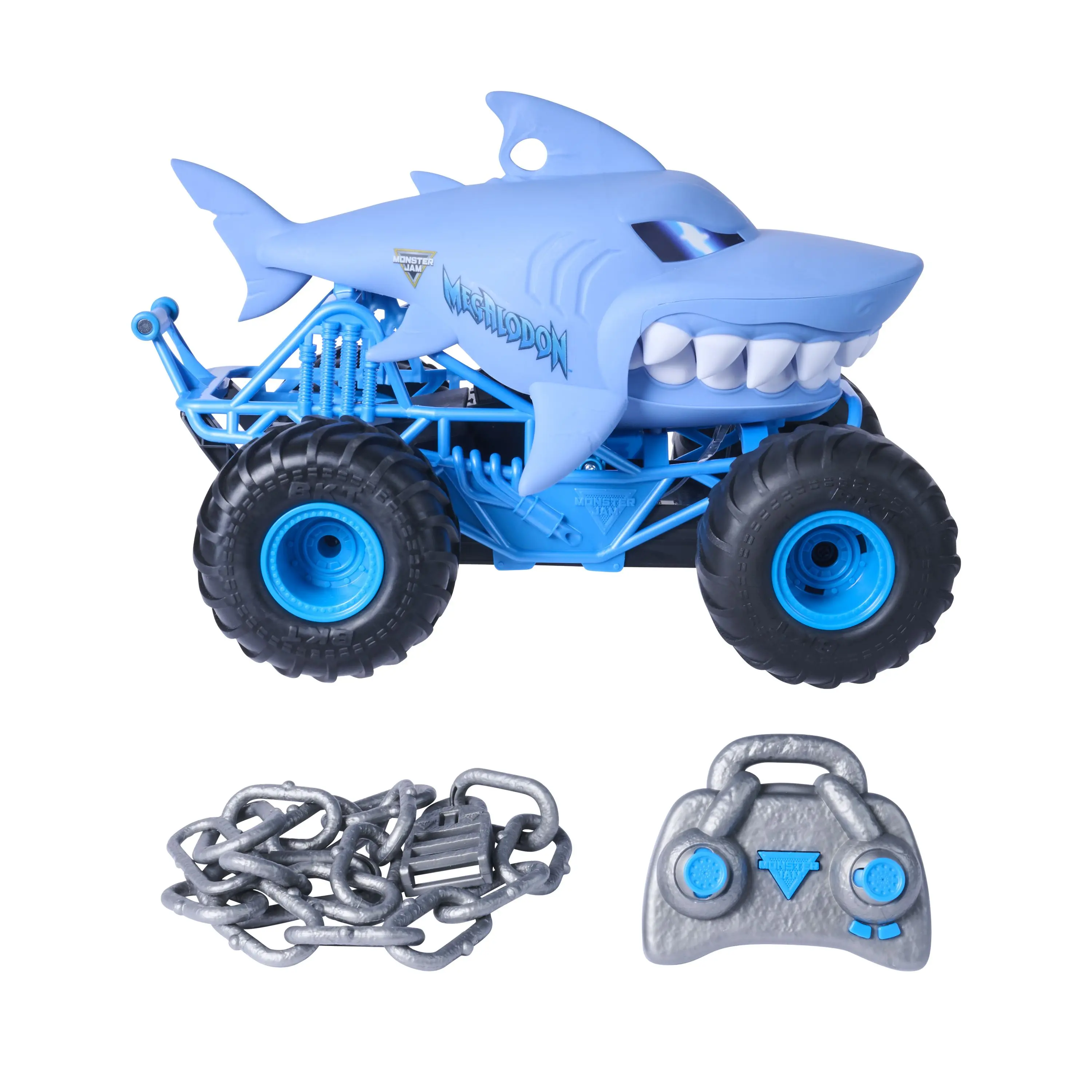 Monster Jam 1:15 Chomping Meglalodon RC Shark Truck w/Beast