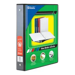 212 MAIN 2" 3-Ring D-Ring Custom Binder - White, 2 Pockets, View Covers, Case of 12, Classroom Supplies, Office Stationery Supplies, Custom Binder Binders