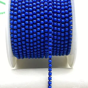 2m Long Rhinestone Chain for DIY Fashion Jewelry, Clothing Accessories, Shoe Hat Bag Decorations, Essential Craft Material