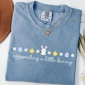 Comfort Colors Pregnancy Announcement T-Shirt, Easter Pregnancy Announcement TShirt, Expecting Mom Pregnancy Reveal - TrendWear USA