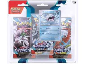 Pokemon TCG Paradox Rift Checklane 3-Pack Blister Featuring Cetitan & Arctibax 170 HP Strategy Cards for Collectors and Competitive Players Premium Booster Pack