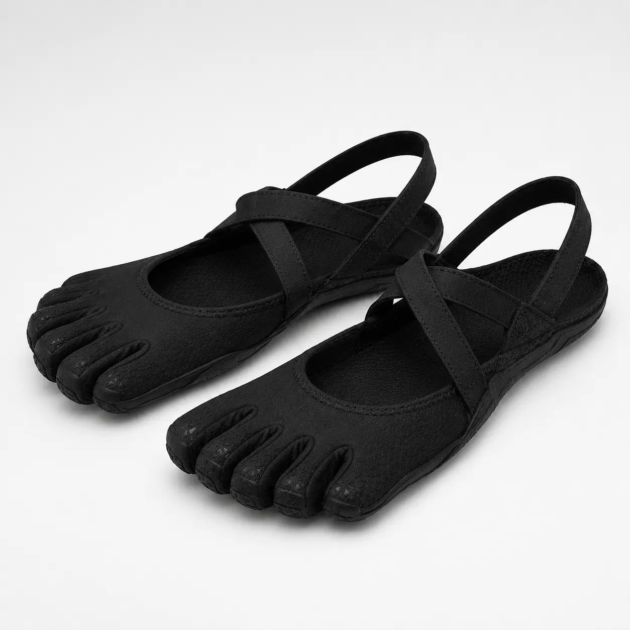 [Dealsforyou]Barre Shoes for Women, Five-Toe Ballet Flats with Rubber Sole for Dance, Yoga & Pilates, Black