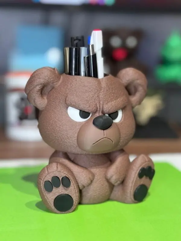 Angry Bear Pencil Holder, Beautiful Gift Angry Bear Pencil Holder, Beautiful Gift