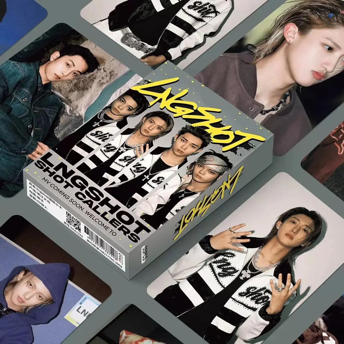 55PCS Kpop Hot Boy Group LNGSHOT HD Lomo Cards OHYUL LOUIS RYUL WOOJIN High Quality Laser Collect Photocard Self Made Small Card