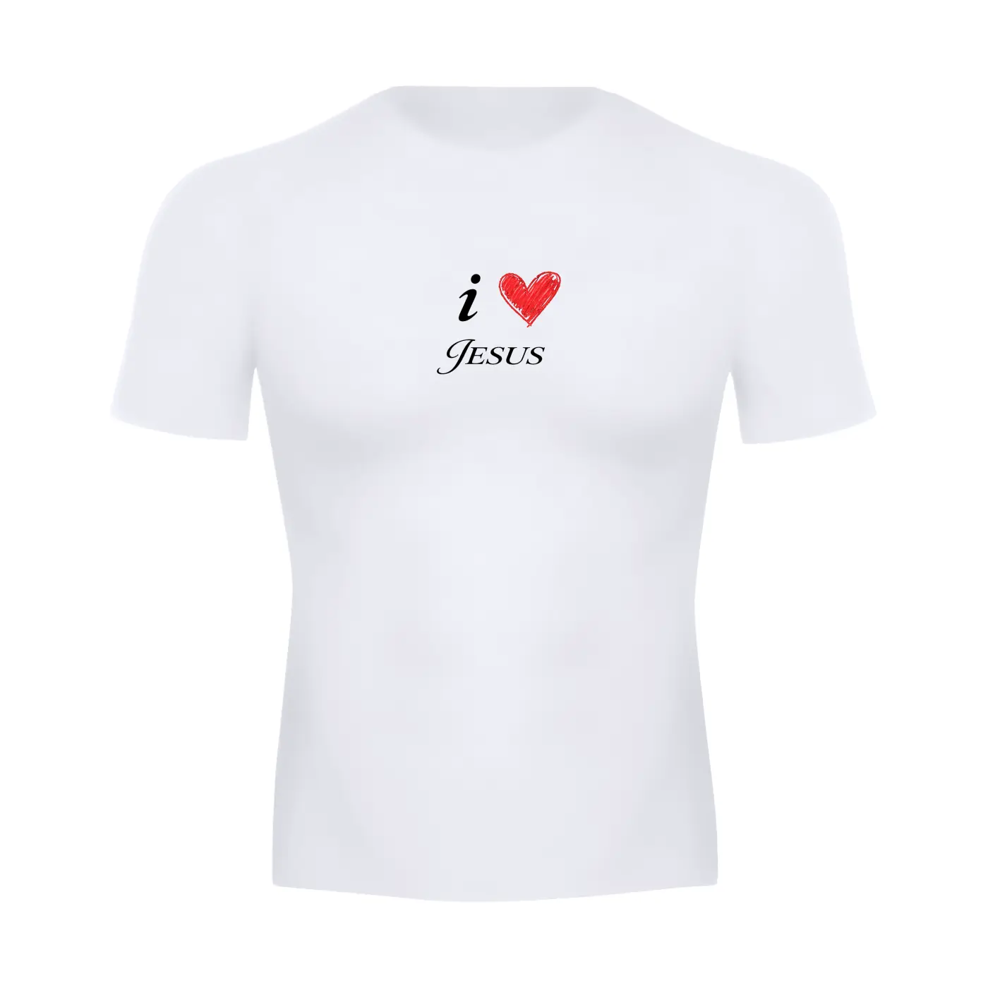 I Love Jesus White Compression Shirt