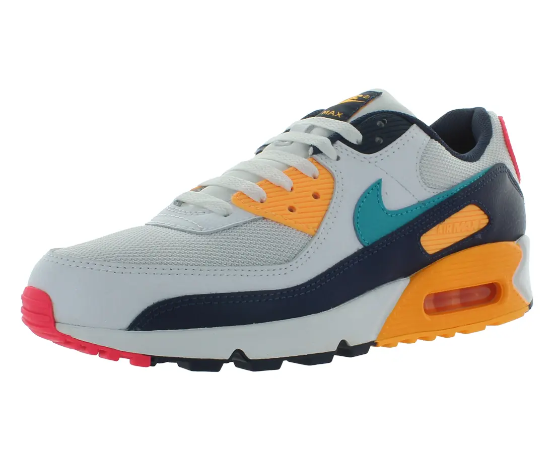 NIKE Air Max 90 Men's Sneaker - Classic Leather-Mesh Athletic Trainer with Visible Air Cushioning, Standout Sole for Casual Wear & Sports Footwear
