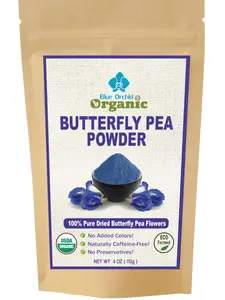 Organic Butterfly Pea Flower Powder Tea Blue Natural Food Coloring 4 oz.